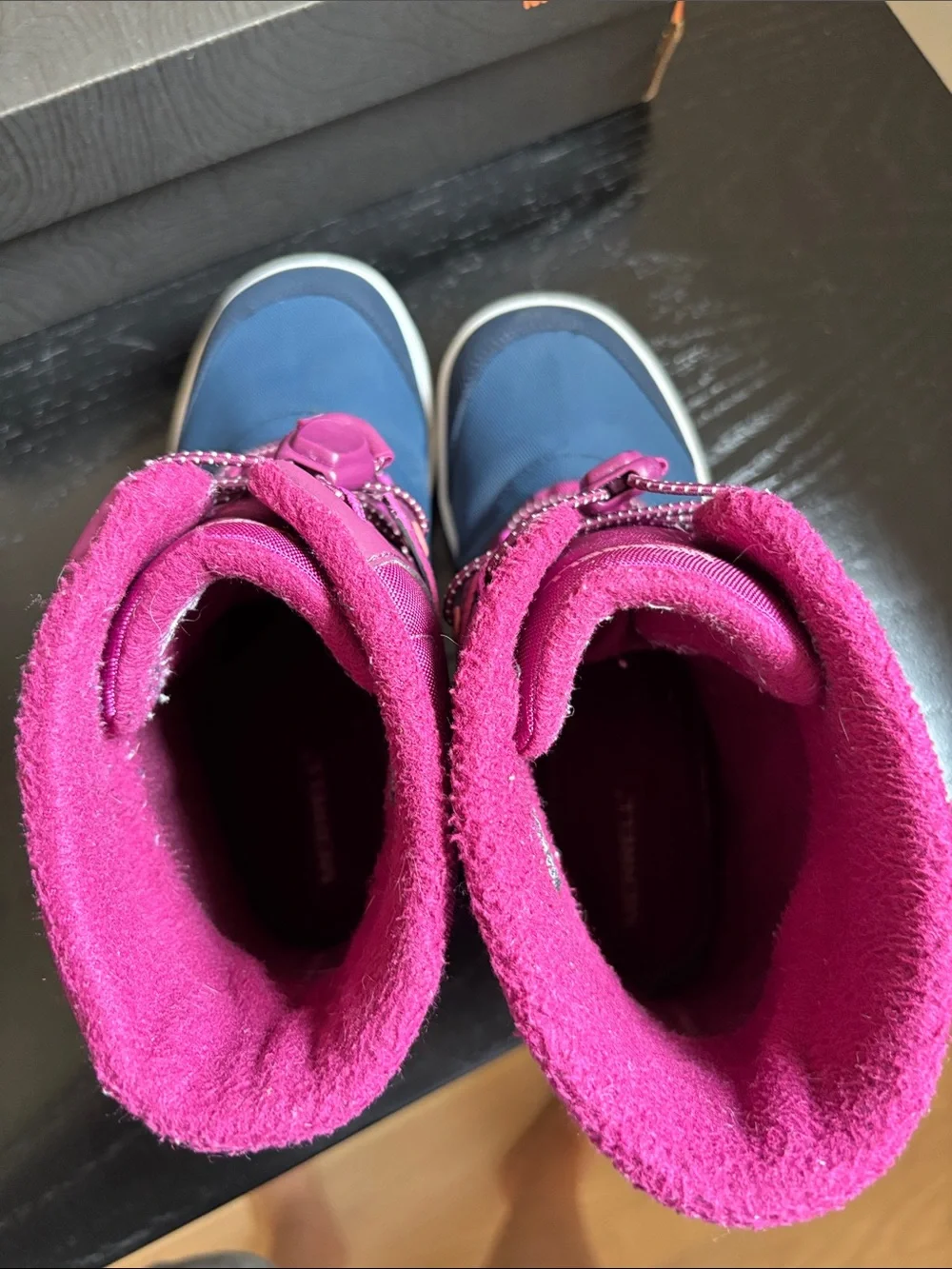 Merrell Girls' Magenta and Navy Waterproof Winter Snow Boots Sz 4